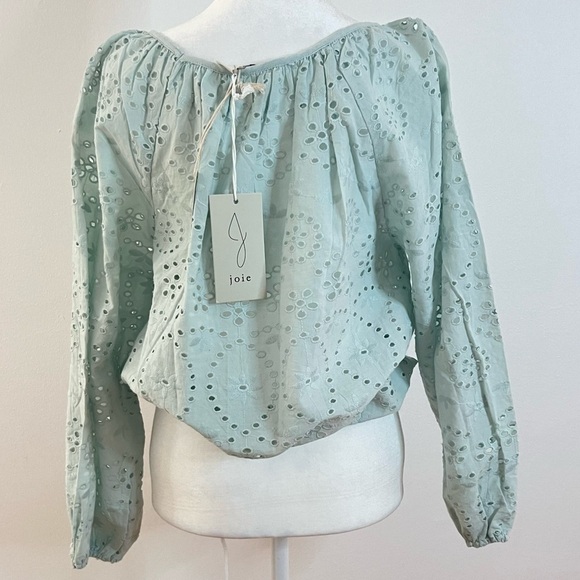 JOIE Mint Green Eyelet Blouse - Picture 3 of 5